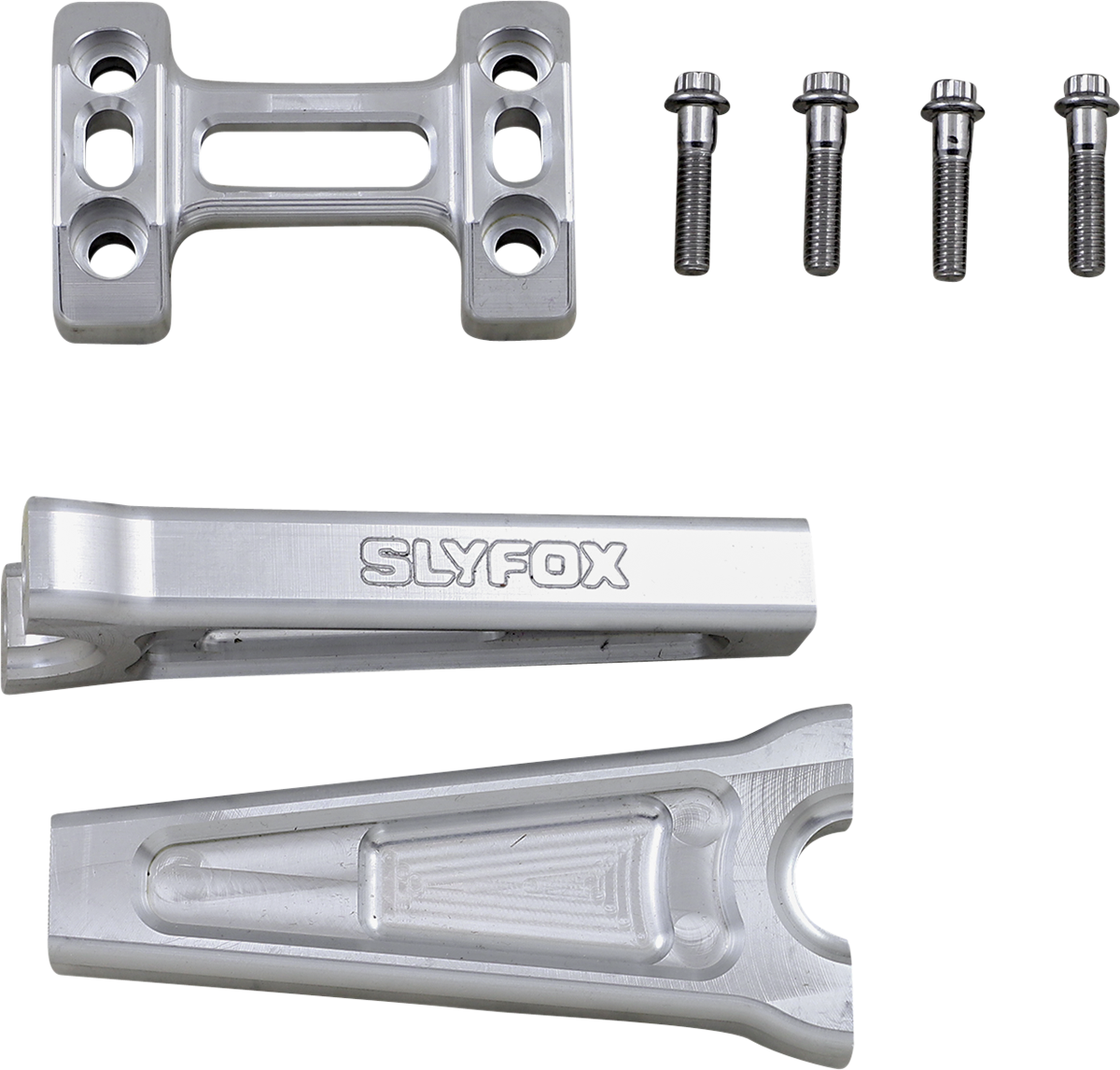 SLYFOX Handlebar Riser Kit - Straight - 6" - Raw TM-SLY3