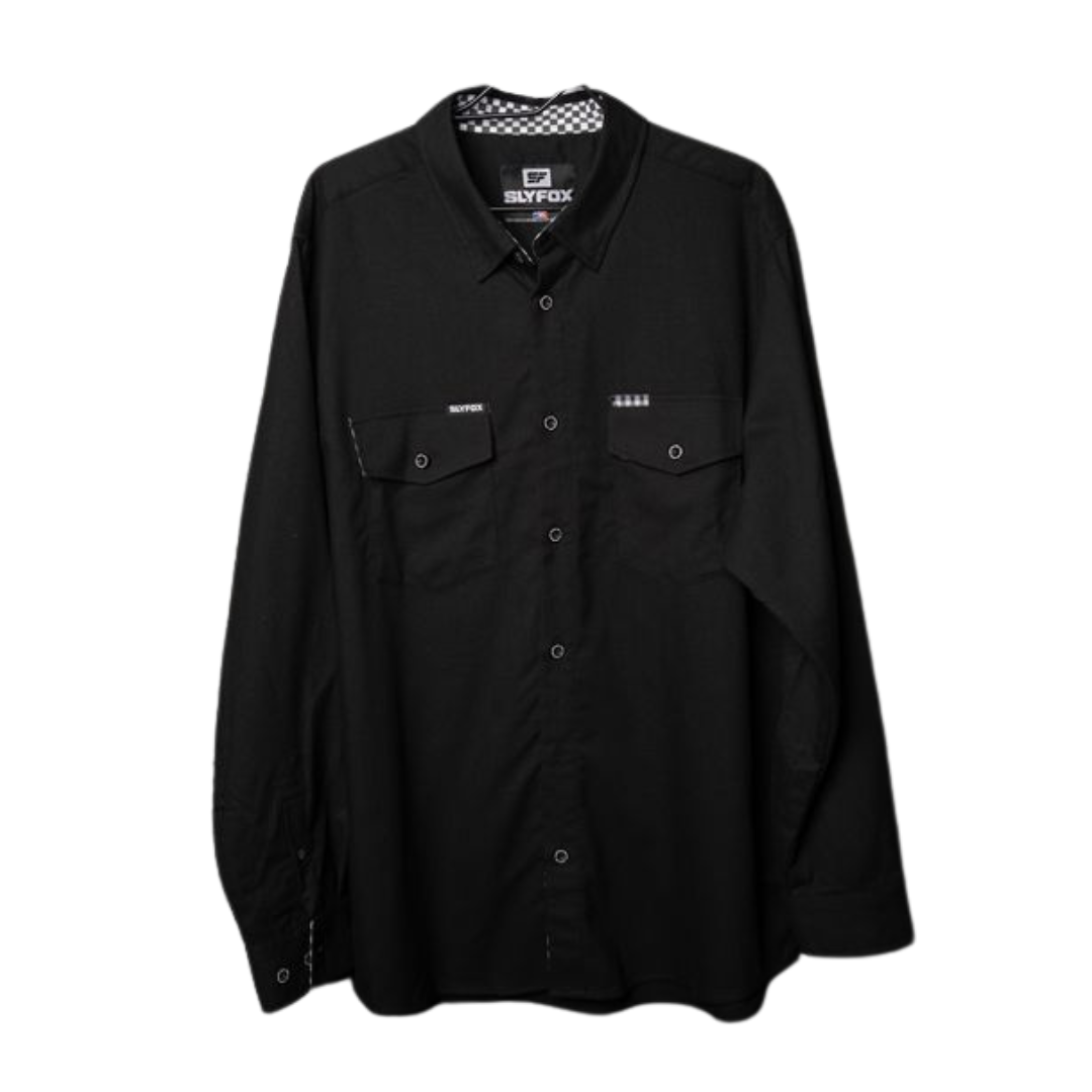 SLYFOX Finish Line Flannel - Black & Checkers