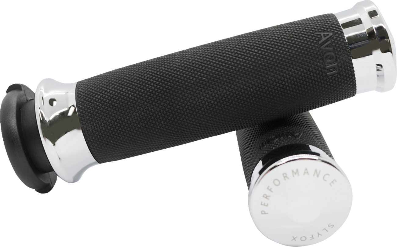 SLYFOX Grips - Cable - Chrome CC-85-CH-FOX