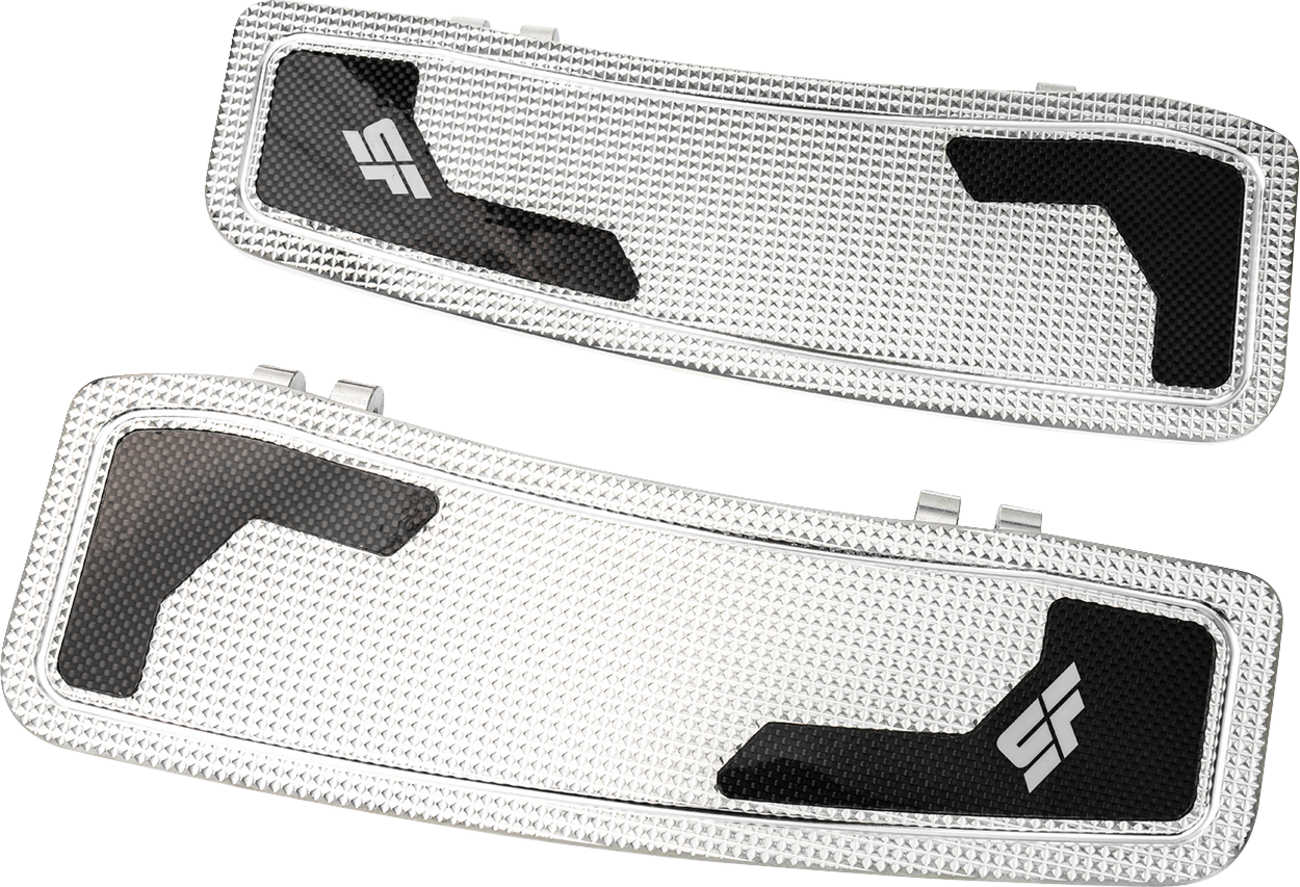 SLYFOX Driver Floorboards - Black Polished - Touring SF-905-00-2