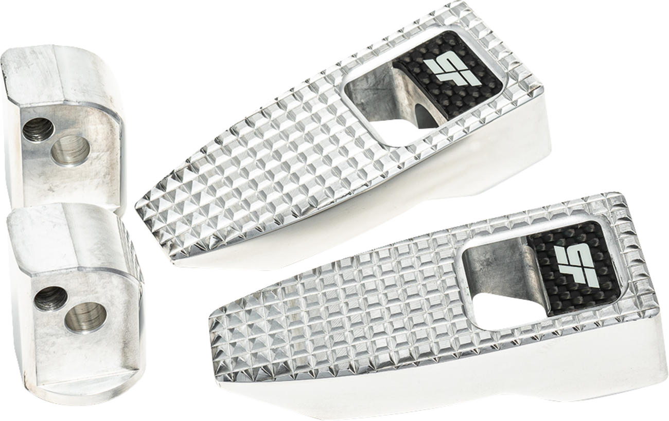 SLYFOX Speed Pegs - Silver Polished - Rear SF-903-02-2