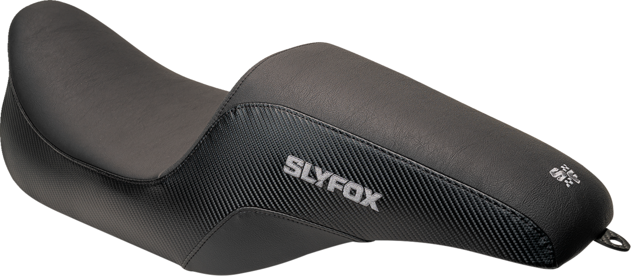 SLYFOX Drifter Seat - Gray Logo - Smooth Vinyl - Carbon Fiber - FL '08-'23 0801-1615