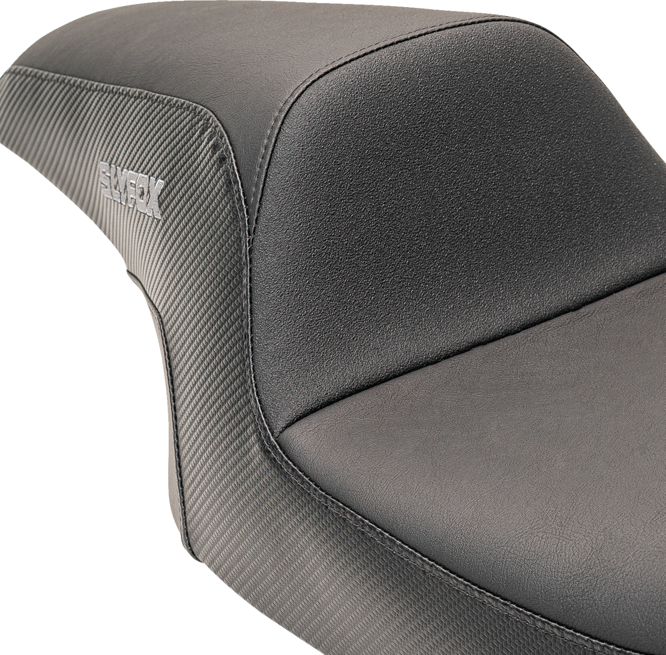 SLYFOX Drifter Seat - Gray Logo - Smooth Vinyl - Carbon Fiber - FL '08-'23 0801-1615