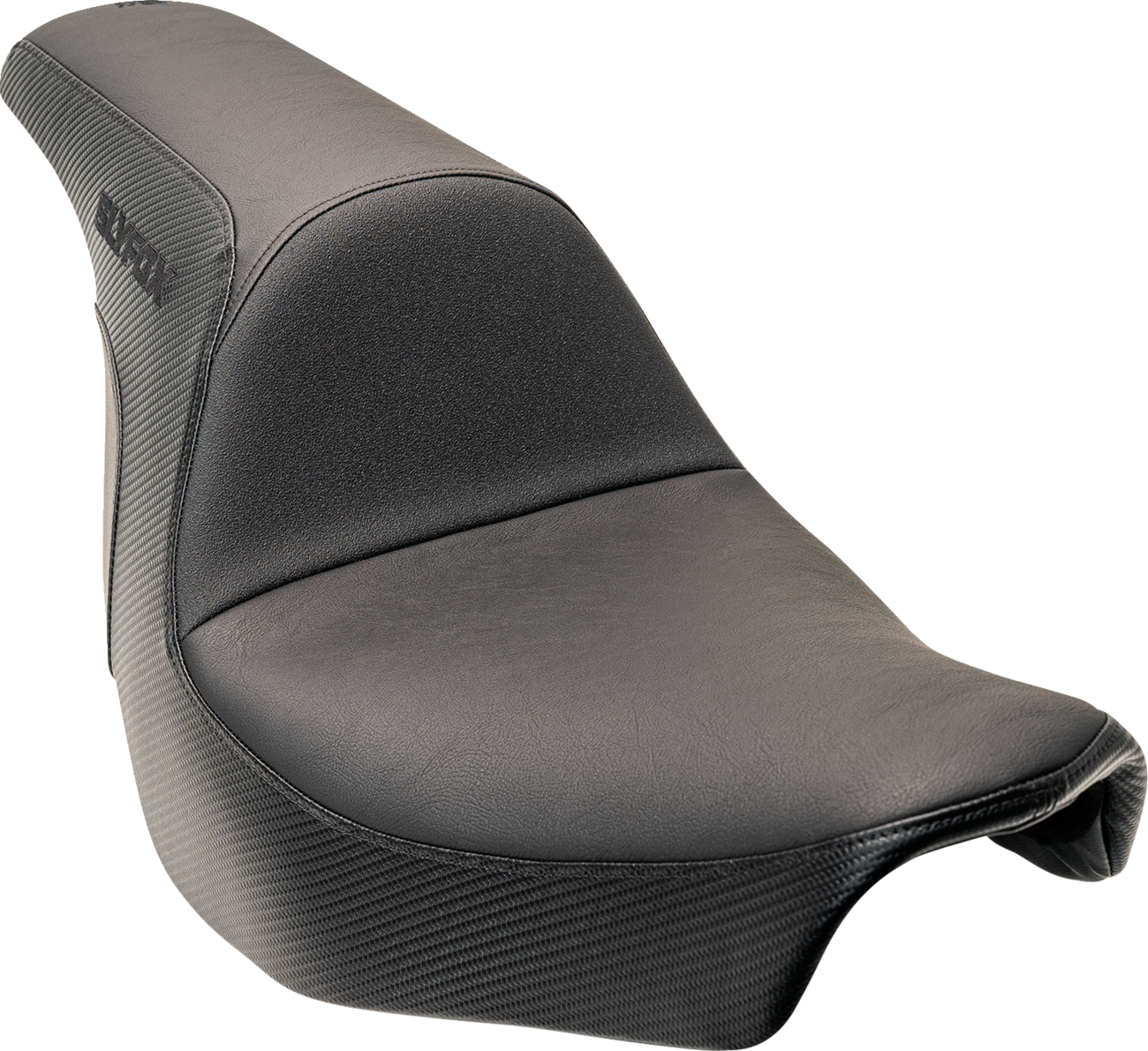 SLYFOX Lowrider Drifter Seat - Black Logo - Smooth Vinyl - Carbon Fiber - FXLR/FLSB '18-'24 0802-1589