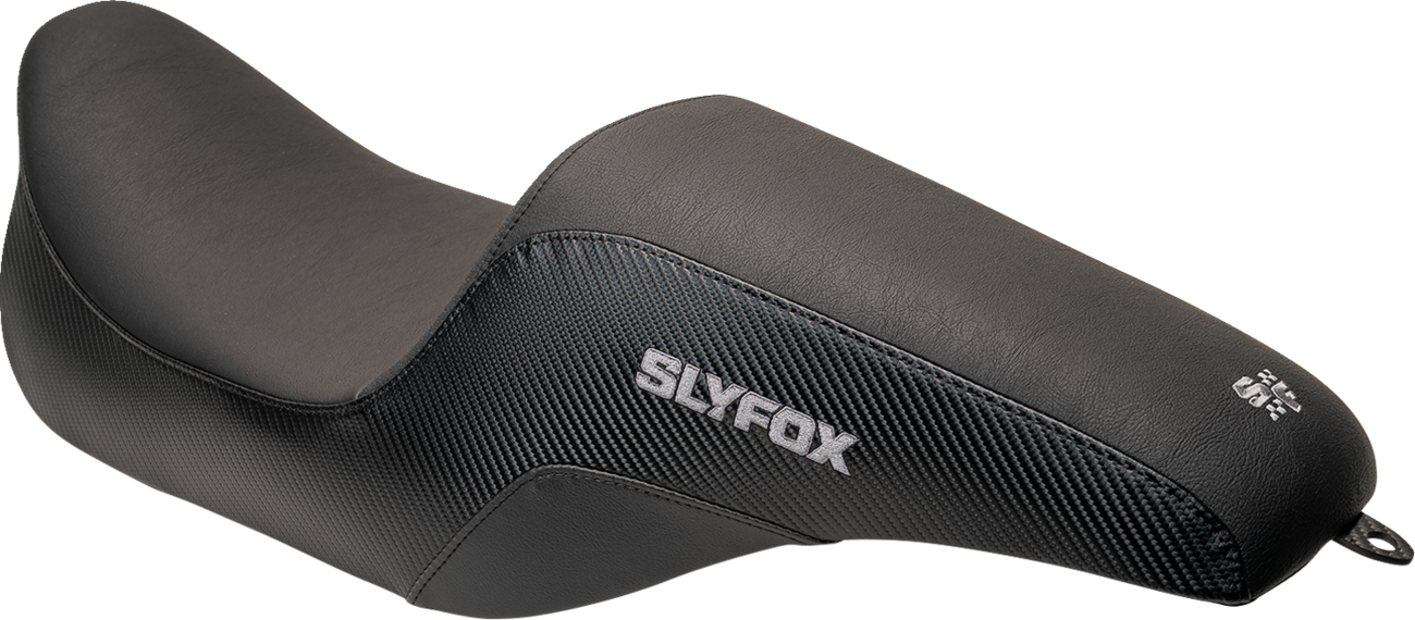 SLYFOX Drifter Seat - Gray Logo - Smooth Vinyl - Carbon Fiber - FL '97-'07 0801-1613