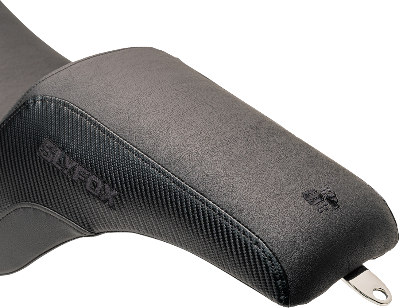 SLYFOX Lowrider Drifter Seat - Black Logo - Smooth Vinyl - Carbon Fiber - FXLR/FLSB '18-'24 0802-1589