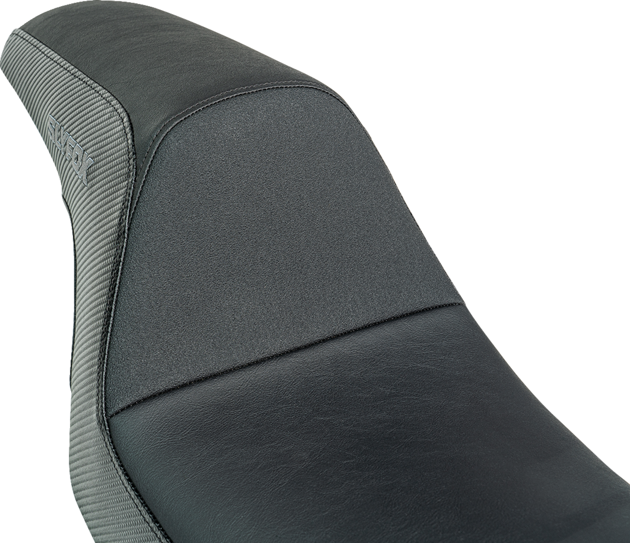 SLYFOX Drifter Seat - Gray Logo - Black Vinyl - Smooth - FXR '82-'00 SlyFox4681B