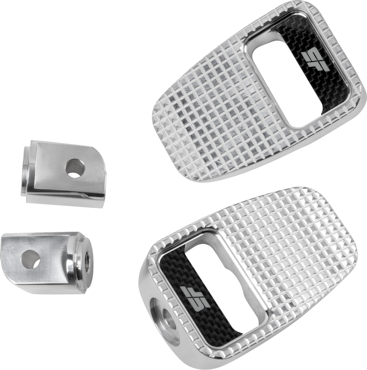 SLYFOX Footpegs - Silver Polished - Rear SF-904-02-2