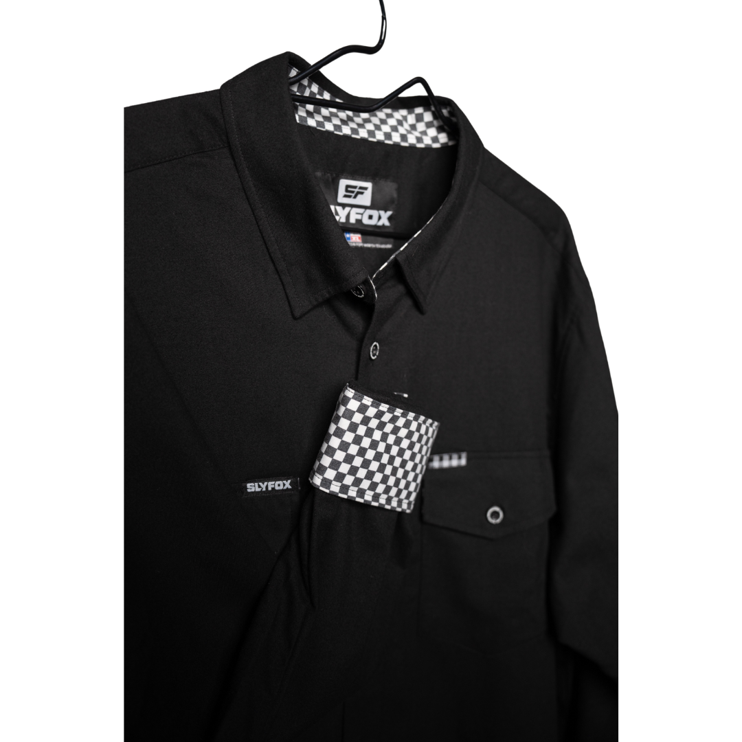 SLYFOX Finish Line Flannel - Black & Checkers