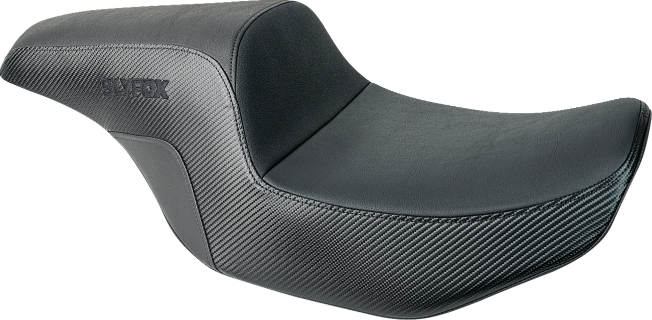 SLYFOX Drifter Tour Seat - Vinyl w/ Slipstop - Black Logo - FL '23-'24 4685A-Slyfox