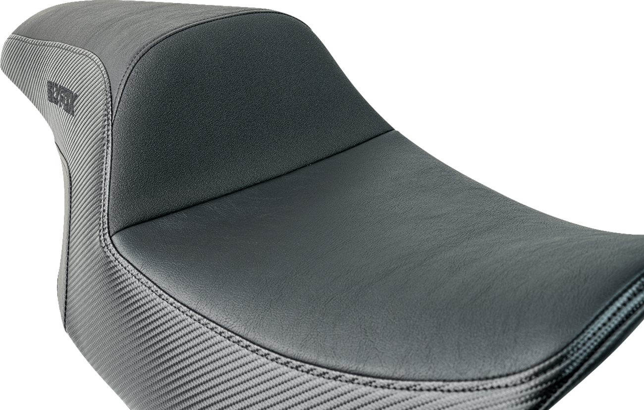 SLYFOX Drifter Tour Seat - Vinyl w/ Slipstop - Black Logo - FL '23-'24 4685A-Slyfox