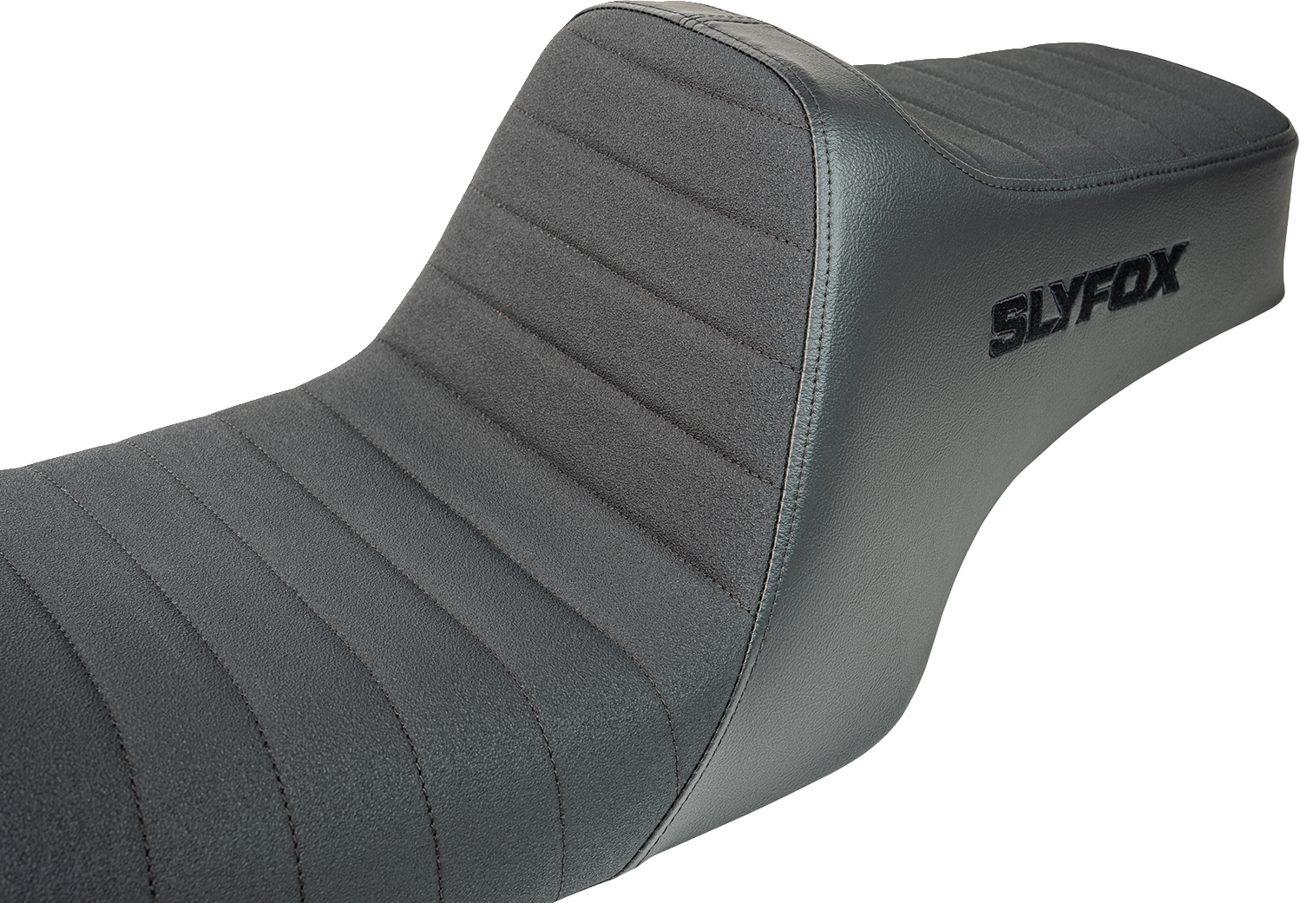 SLYFOX Highnoon Seat - Vinyl - Classic Stitch - Black Logo - FL '97-'07 4702A-SlyFox