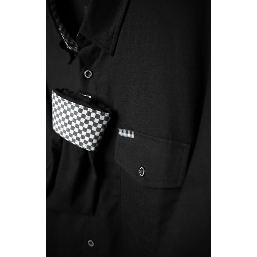 SLYFOX Finish Line Flannel - Black & Checkers