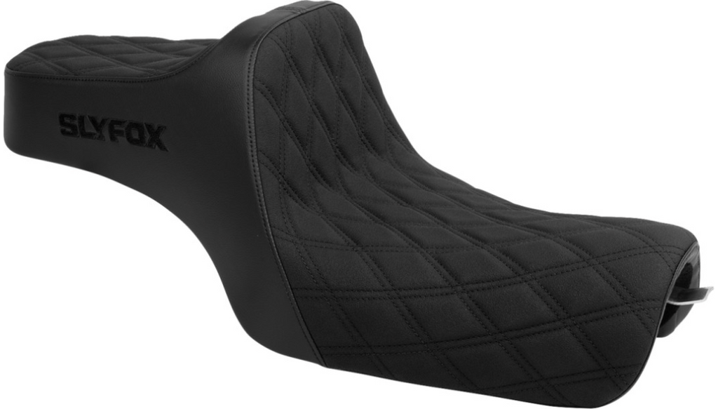 HighNoon Diamond Stitch Seat for Sportster '04+ (Black) | SLYFOX