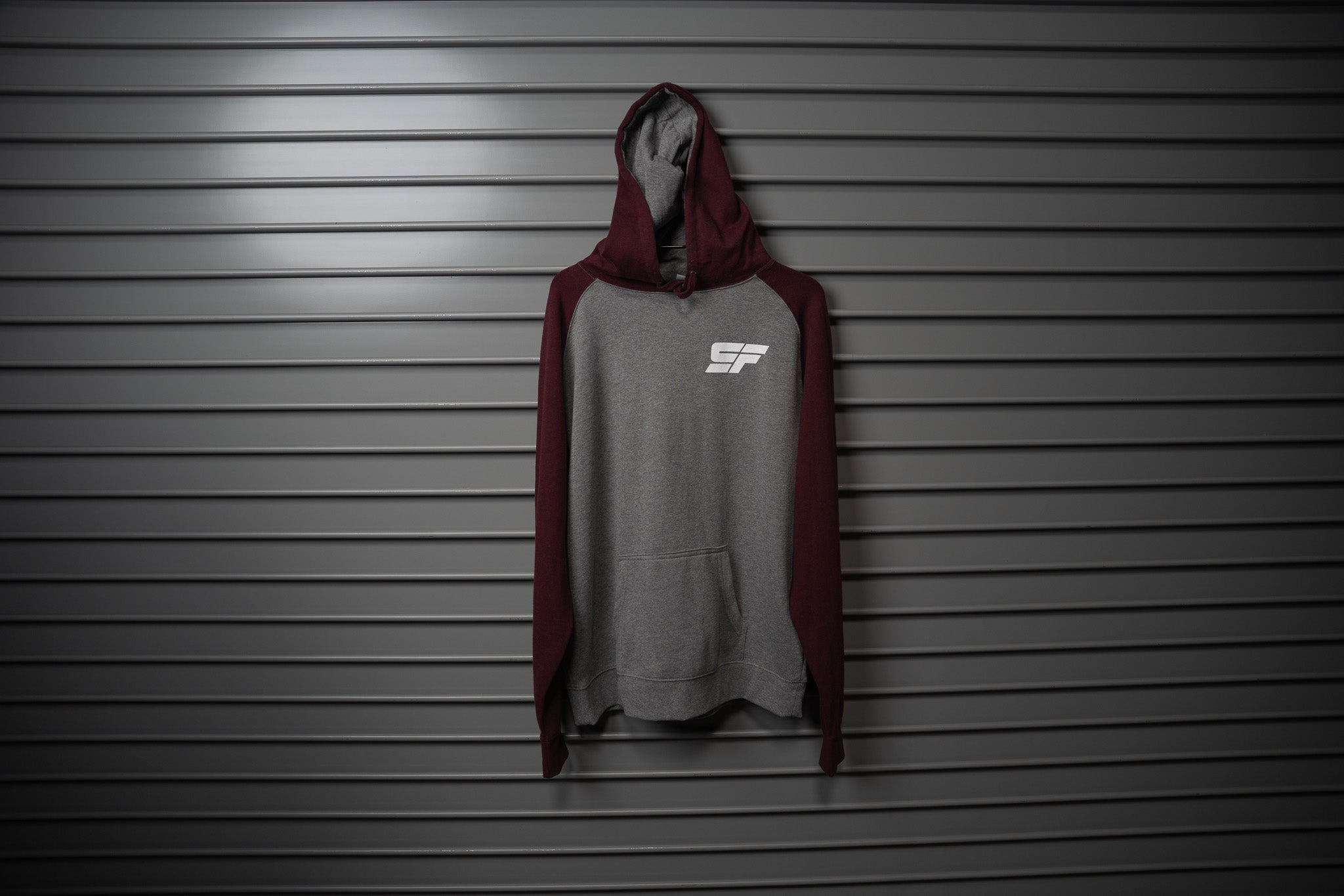 SF Grey / Burgundy Hoodie