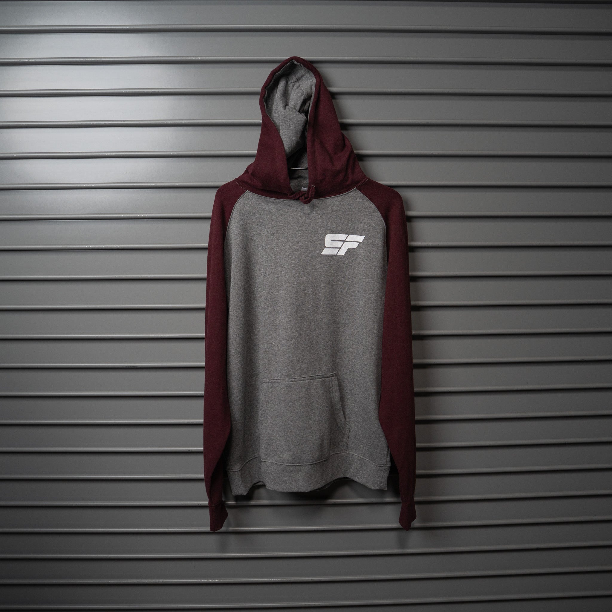 SF Grey / Burgundy Hoodie
