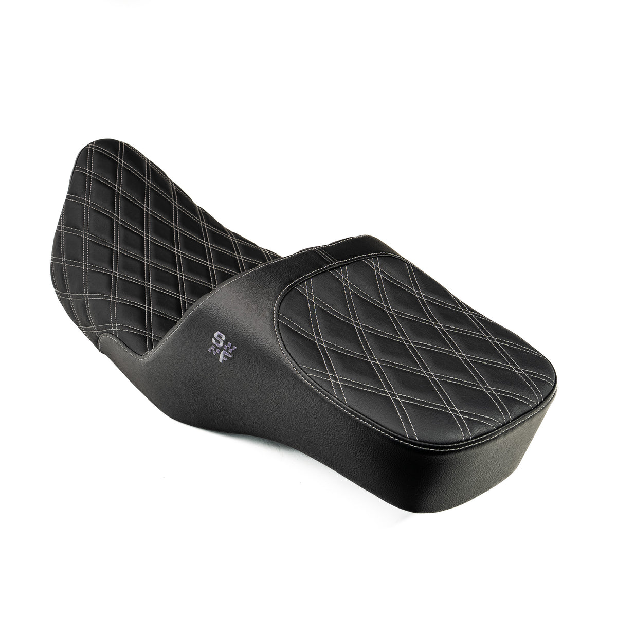 SLYFOX Chariot Diamond Stitch Seat - Extended Reach - (Grey Logo) Touring '08-'23.