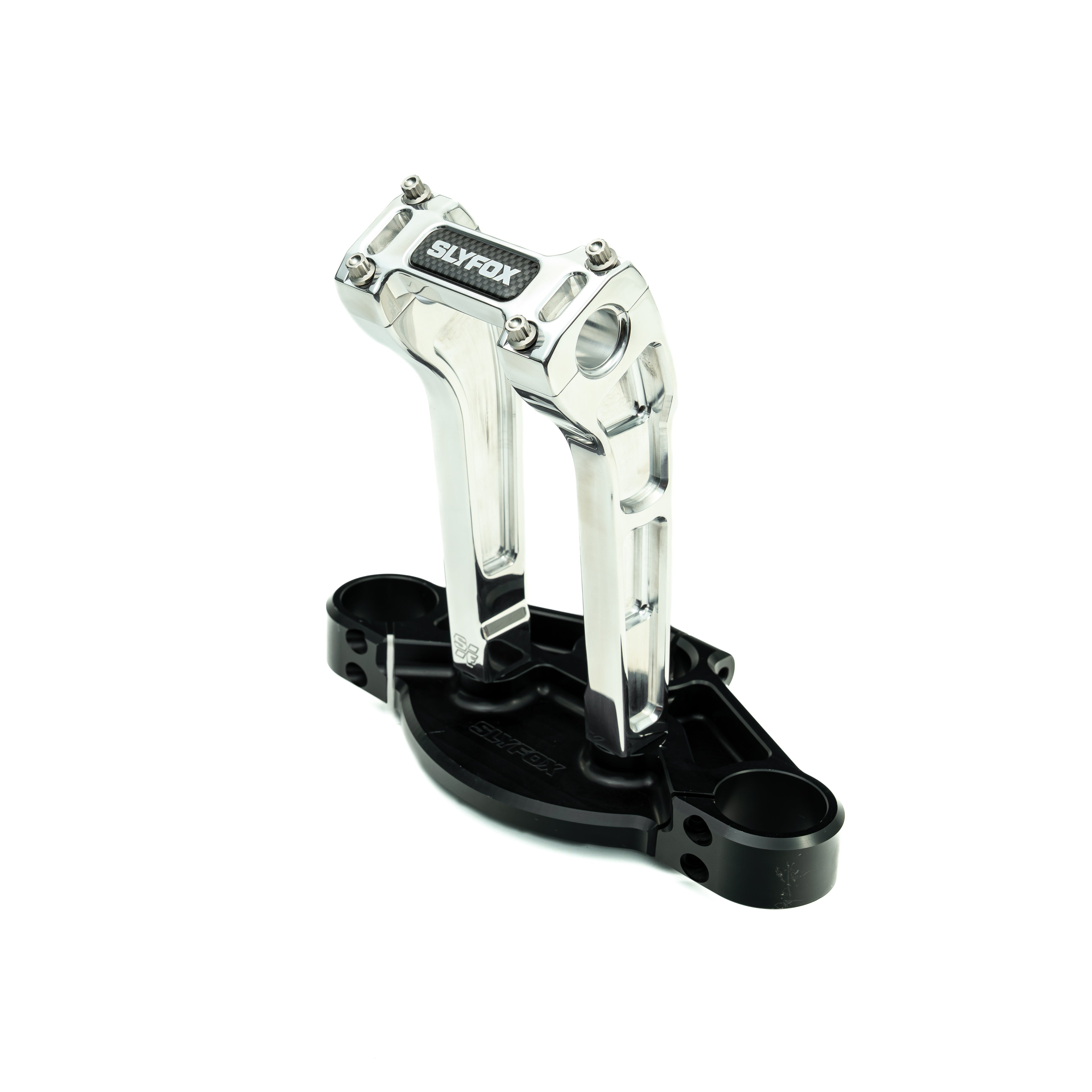 SLYFOX Riser - Pullback - 1-1/8" Clamping - 8" Rise - POLISHED