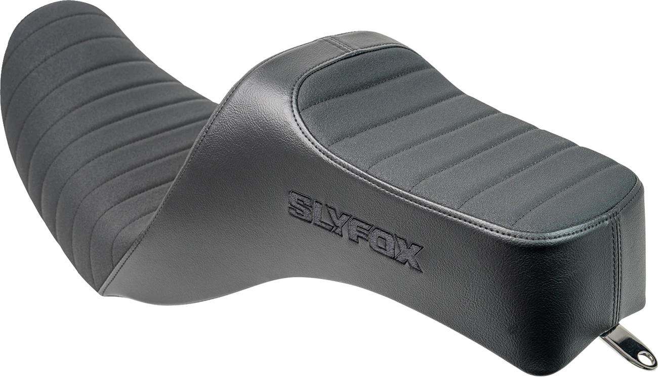 SLYFOX HighNoon Tuck N Roll Seat (Black Logo) Dyna 04 - 05