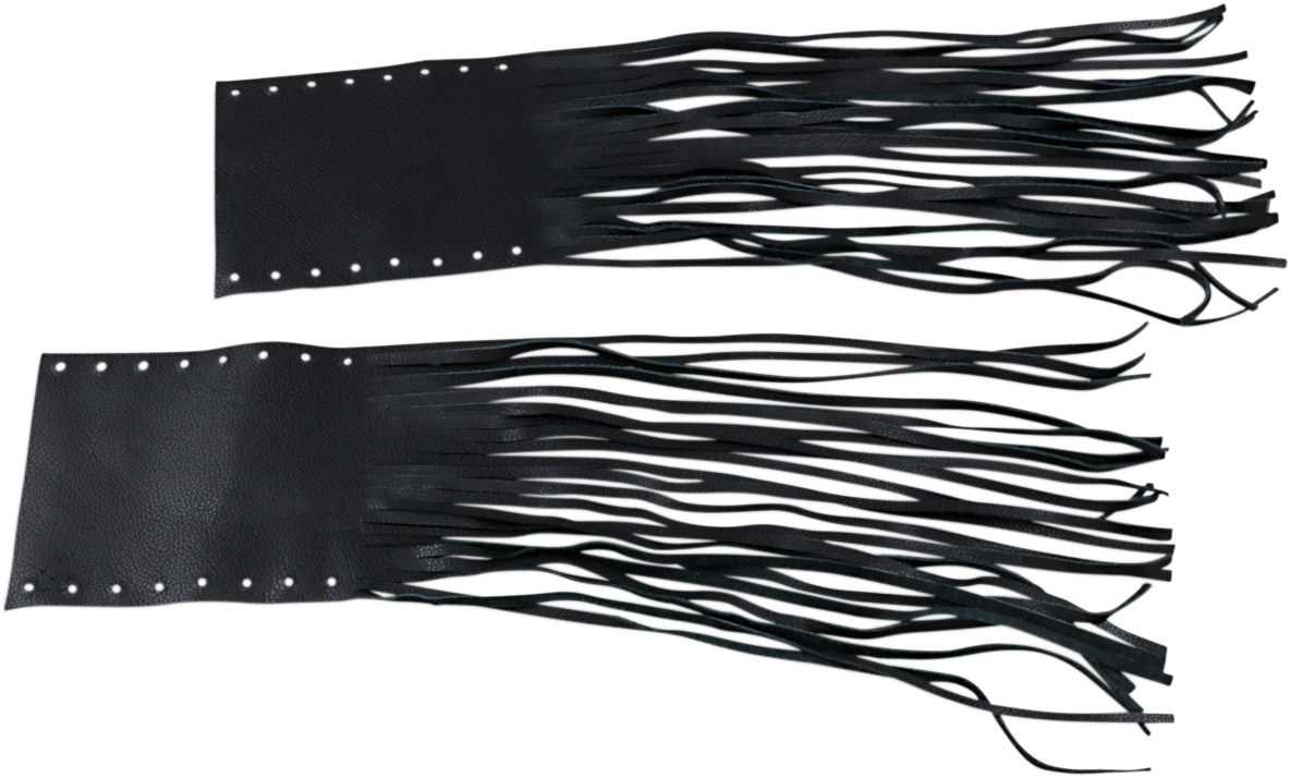 DRAG SPECIALTIES SEATS Fringed Leather Grip Covers - Rubber Grip DS243060