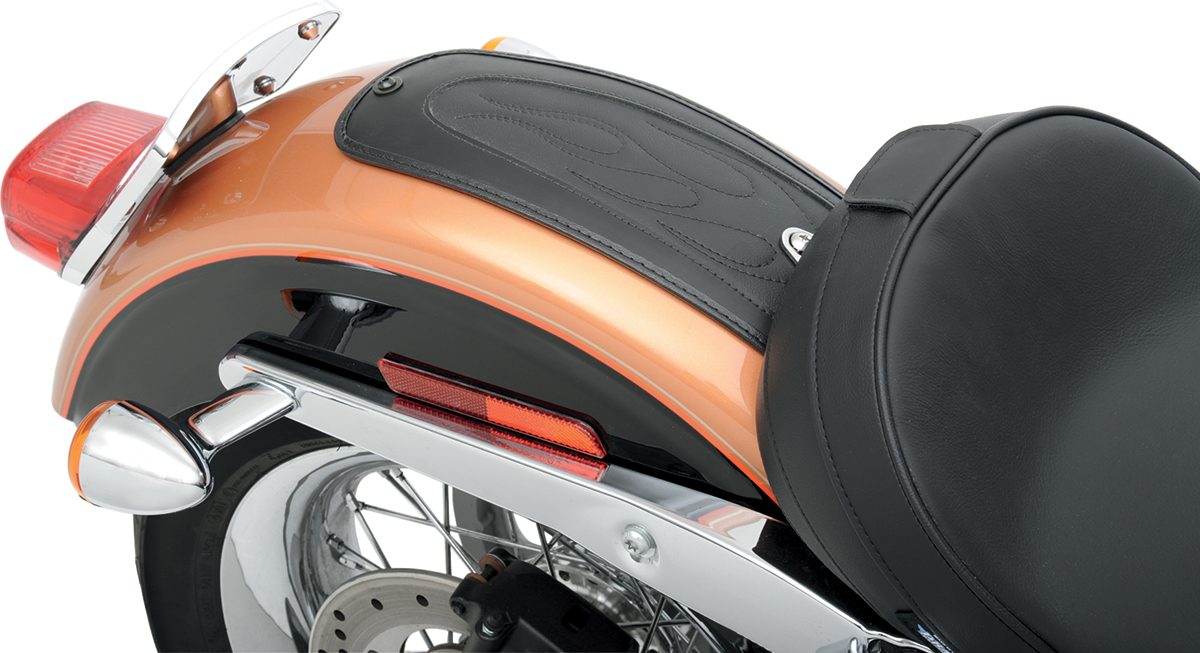 DRAG SPECIALTIES SEATS Fender Skin - Flame Stitched Automotive-Grade Vinyl Center - 15" 1405-0137