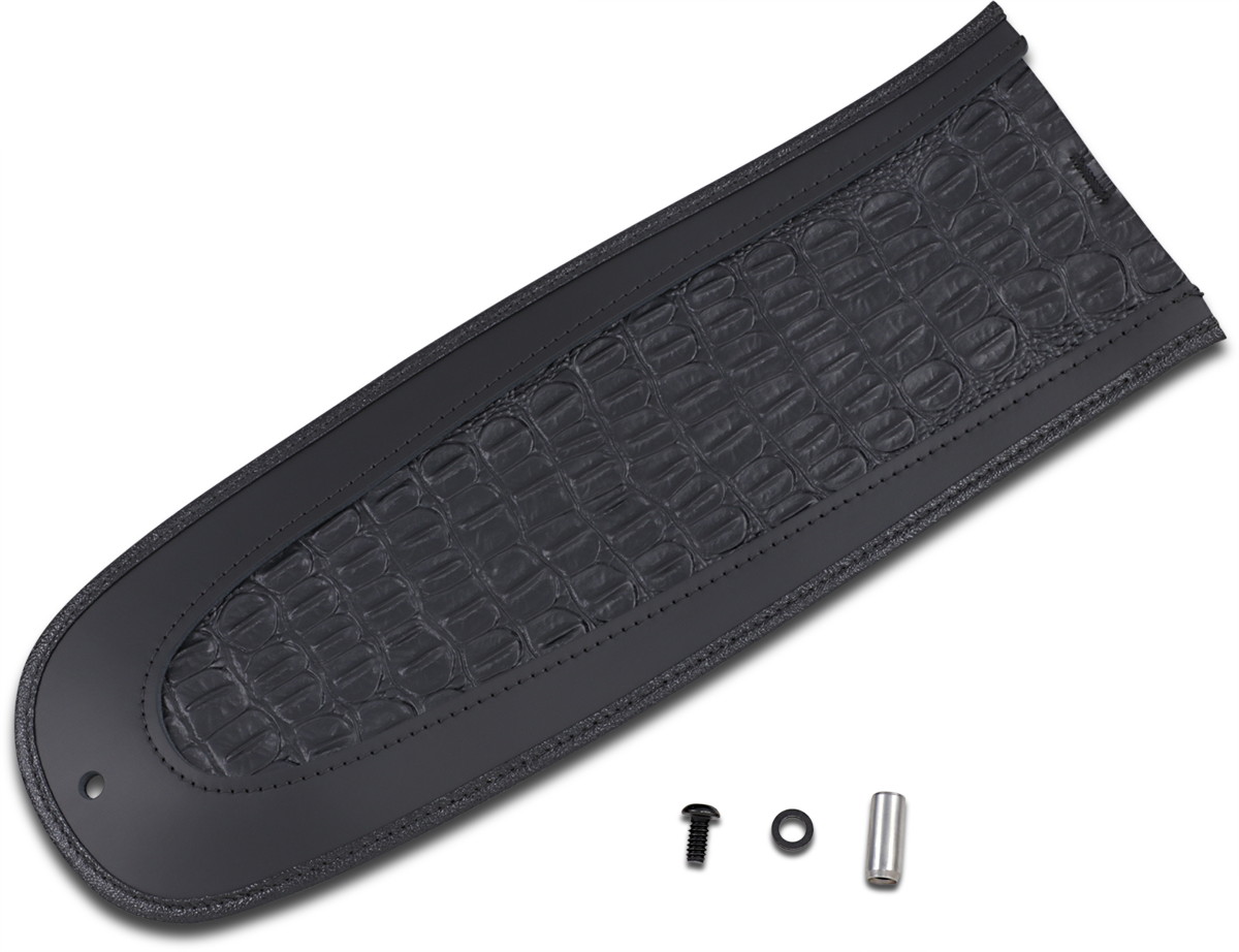 DRAG SPECIALTIES SEATS Fender Skin - Embossed Faux Alligator Leather Center - 15" 1405-0151