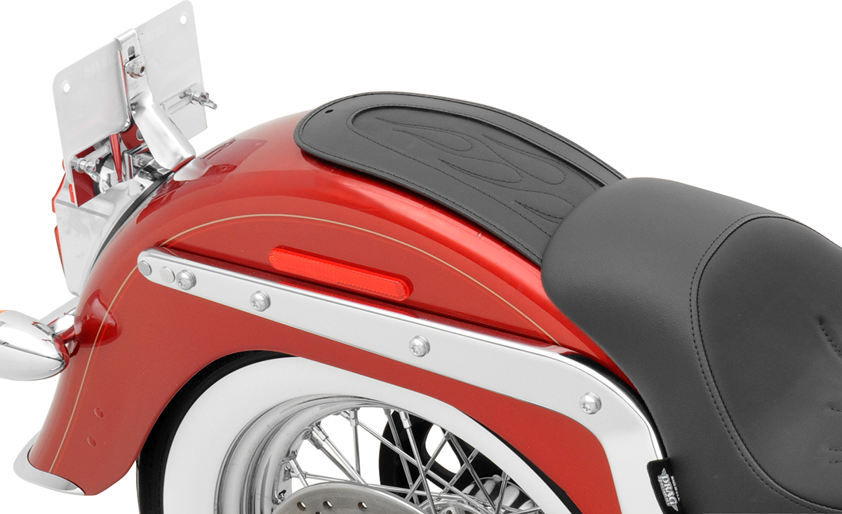DRAG SPECIALTIES SEATS Fender Skin - Flame Stitched Automotive-Grade Vinyl Center - 15" 1405-0152