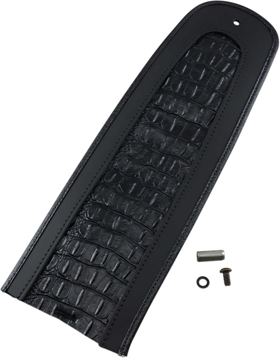 DRAG SPECIALTIES SEATS Fender Skin - Embossed Faux Alligator Leather Center - 15" 1405-0154