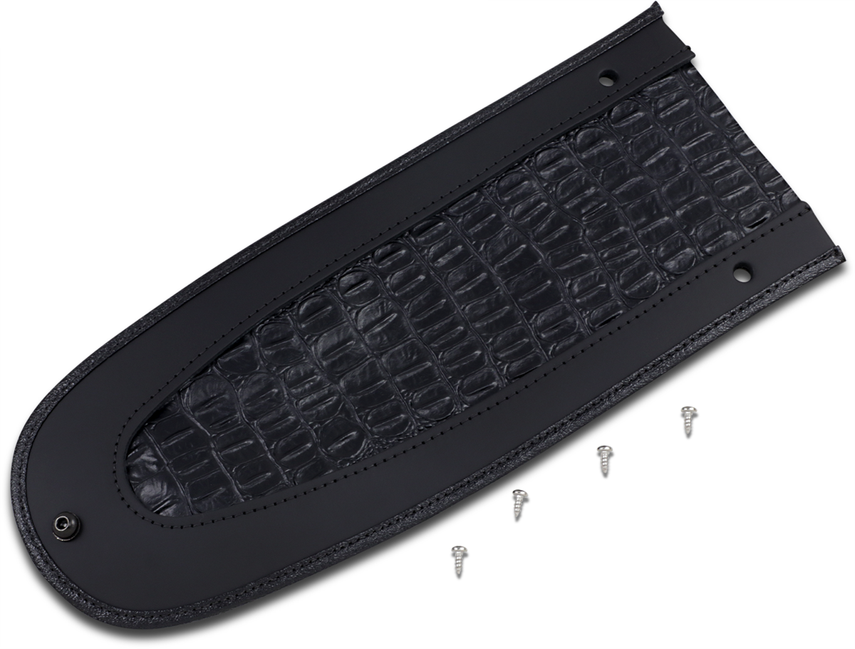 DRAG SPECIALTIES SEATS Fender Skin - Embossed Faux Alligator Leather Center - 13-1/4" 1405-0145