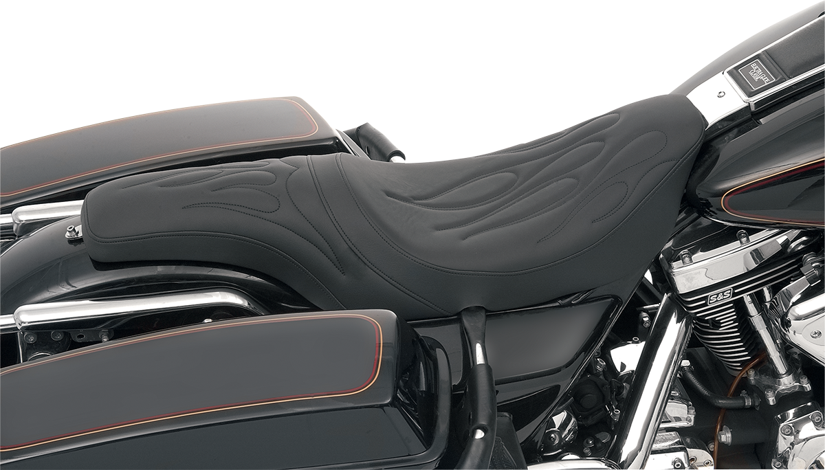 DRAG SPECIALTIES SEATS Predator Seat - Flame Stitched - FLHR/FLHX '97-'07 0801-0213
