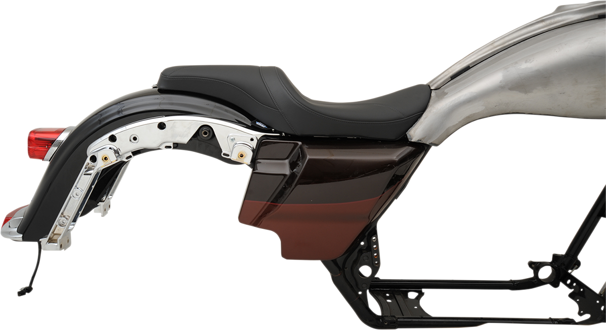 DRAG SPECIALTIES SEATS Predator Seat - Mild Stitched - Yaffe Gas Tank - FL '08-'23 0801-1073