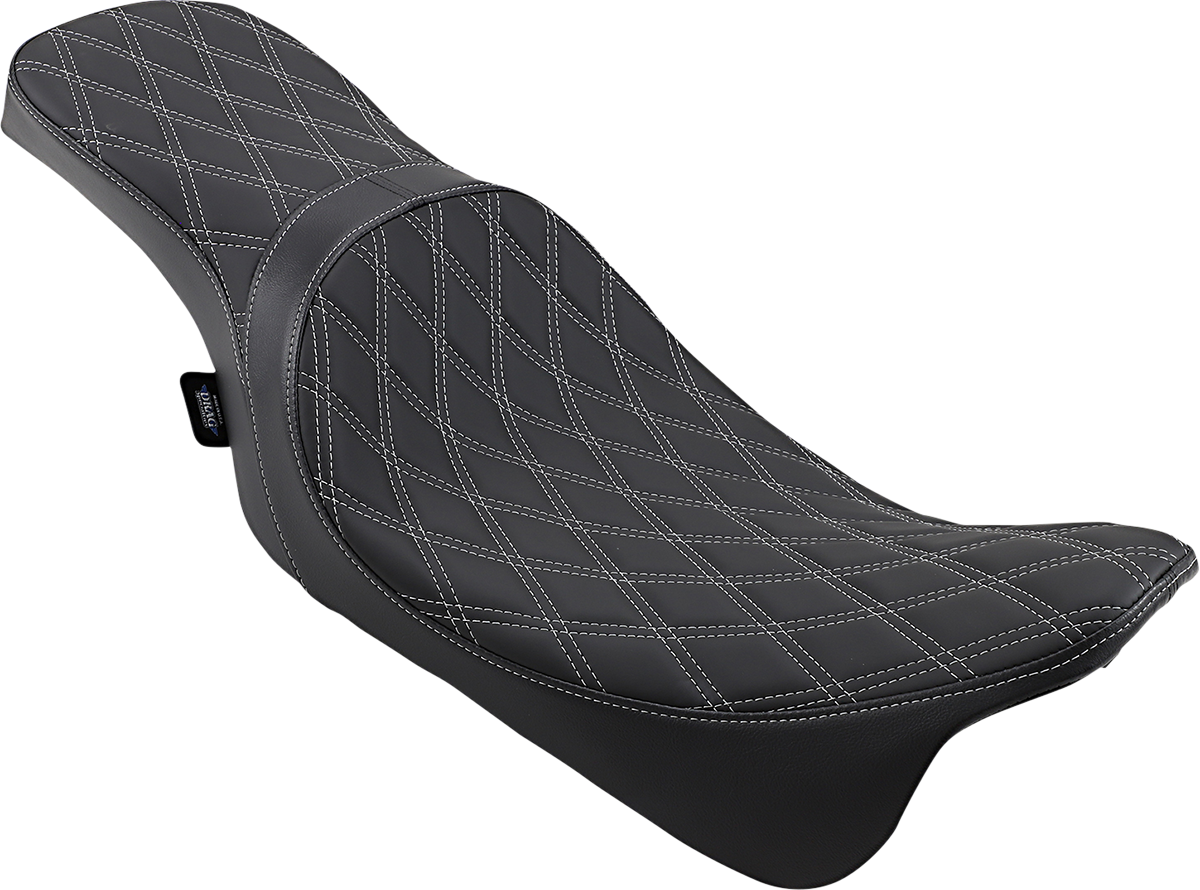 DRAG SPECIALTIES SEATS Predator 2-Up Seat - Double Diamond - Silver Stitching - FL '08-'23 0801-1271