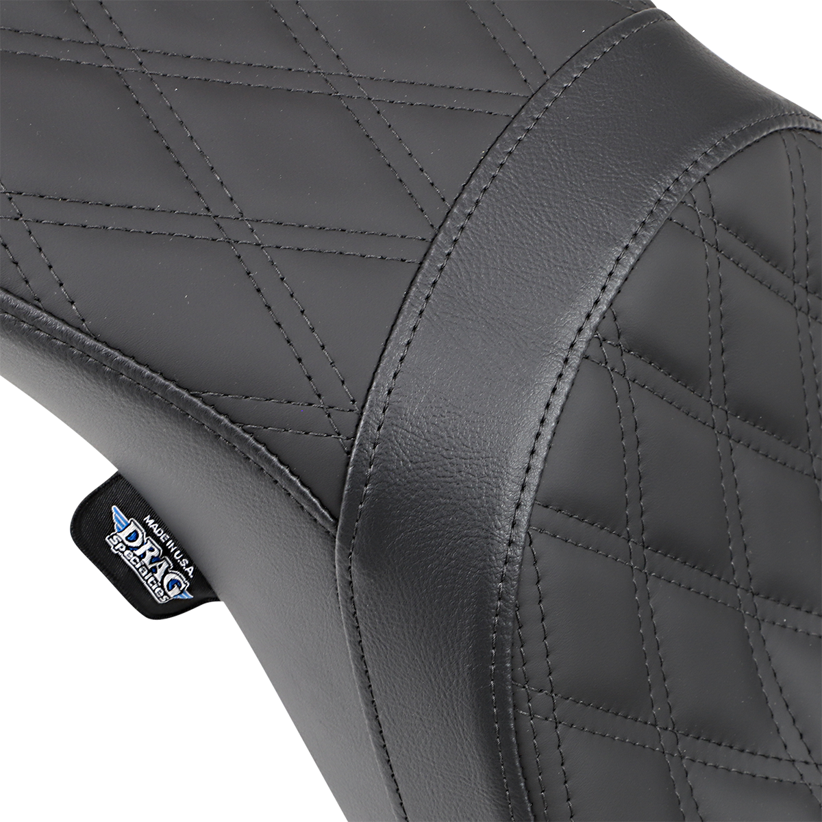 DRAG SPECIALTIES SEATS Predator 2-Up Seat - Double Diamond - Black - FX/FL '06-'17 0803-0541