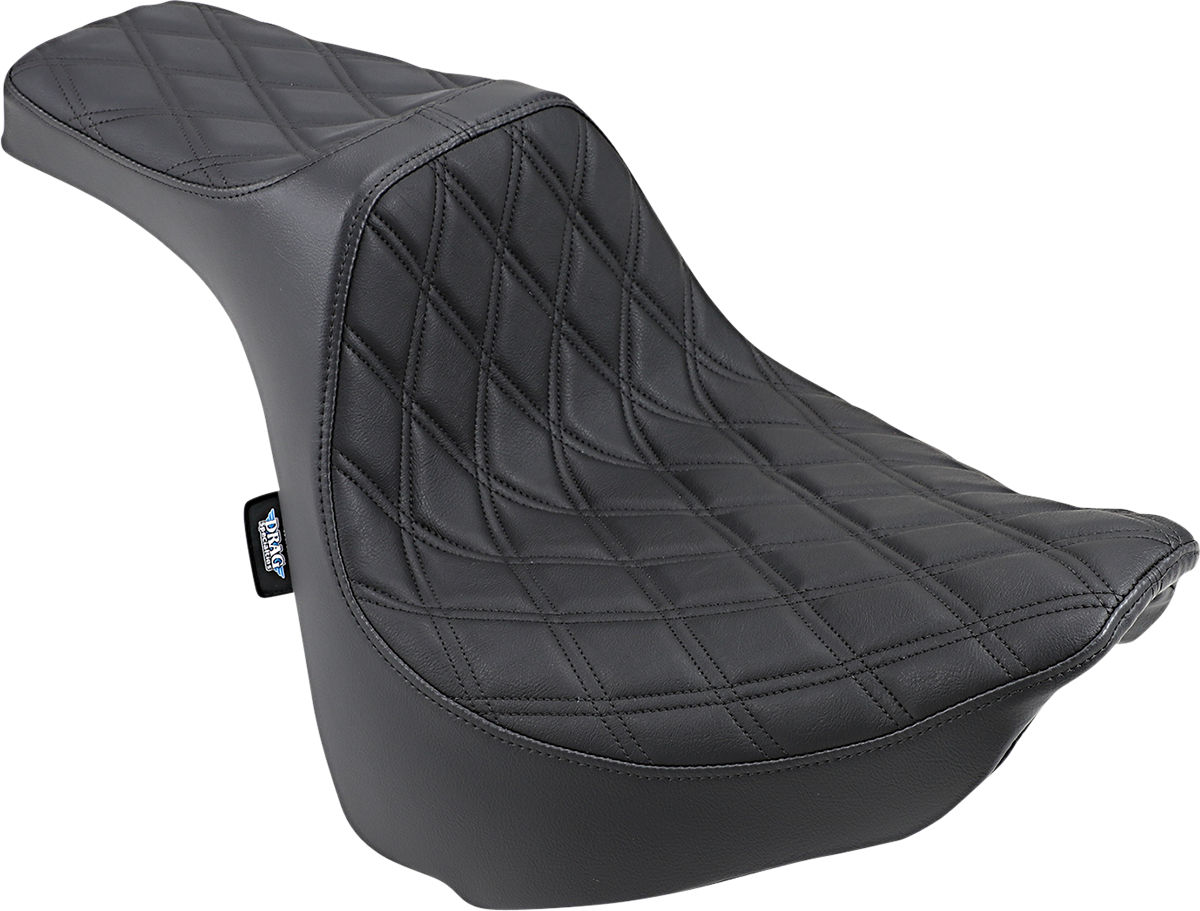 DRAG SPECIALTIES SEATS Predator III Seat - Double Diamond - Black Stitched - FXFB/S '18-'23 0802-1072