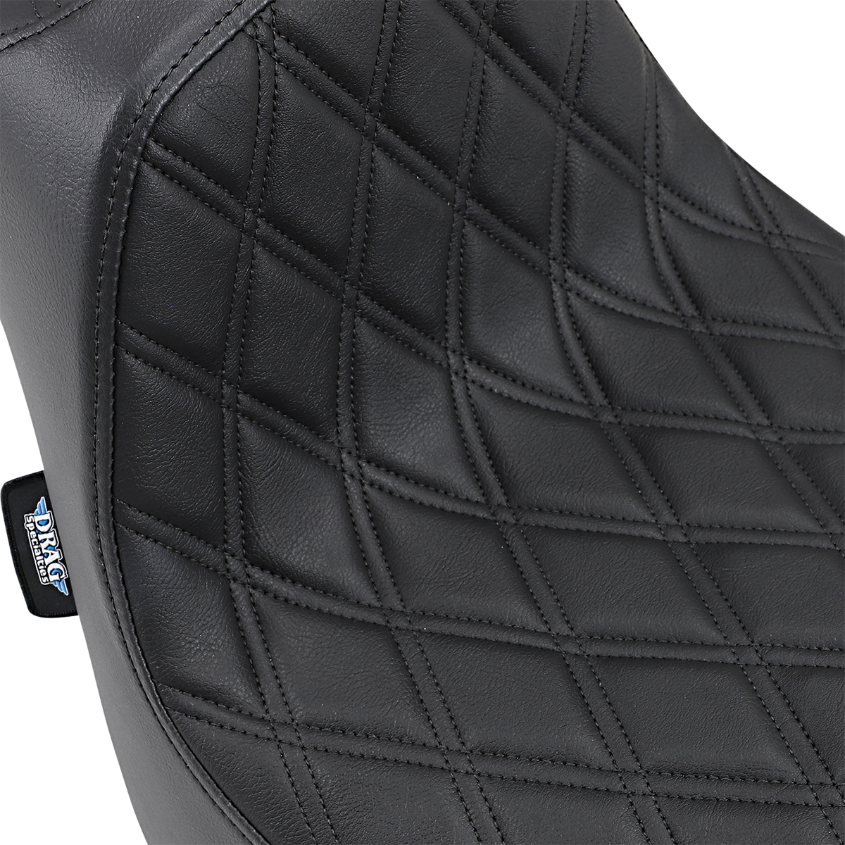 DRAG SPECIALTIES SEATS Predator III Seat - Double Diamond - Black Stitched - FXFB/S '18-'23 0802-1072