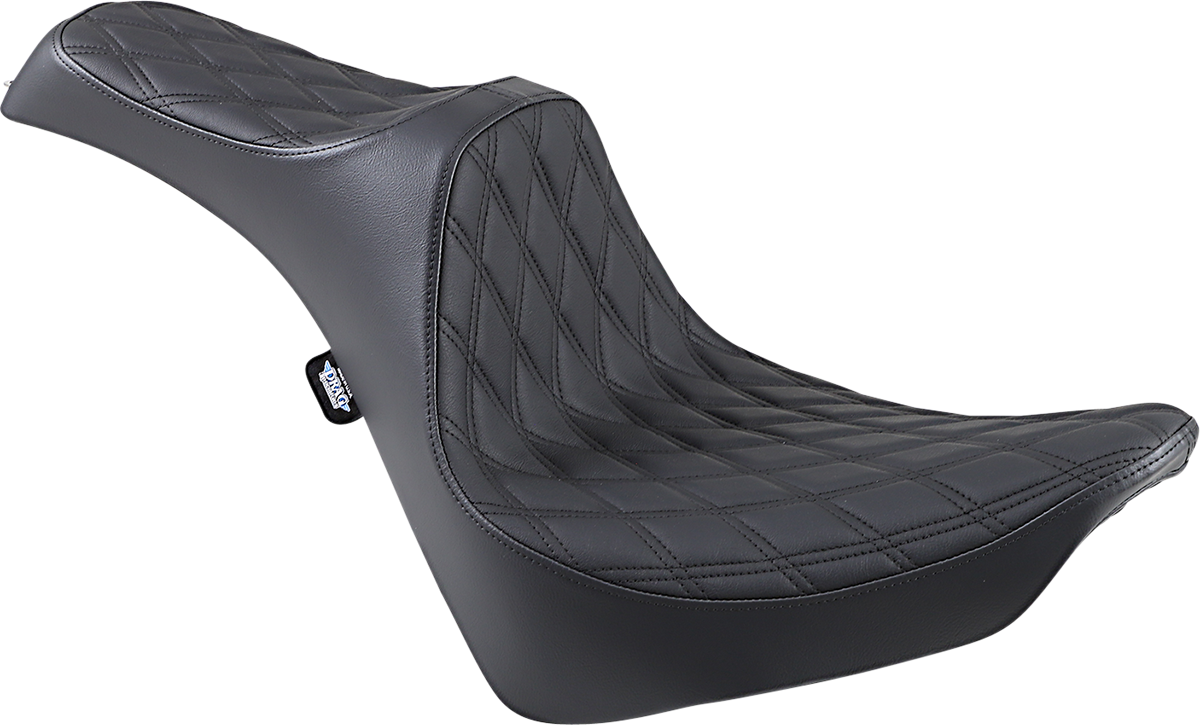 DRAG SPECIALTIES SEATS Predator III Seat - Double Diamond - Black Stitching - FL/FX '18-'23 0802-1145
