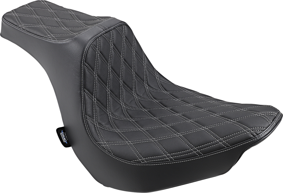 DRAG SPECIALTIES SEATS Predator III Seat - Double Diamond - Silver Stitching - FLFB/S '18-'25 0802-1189