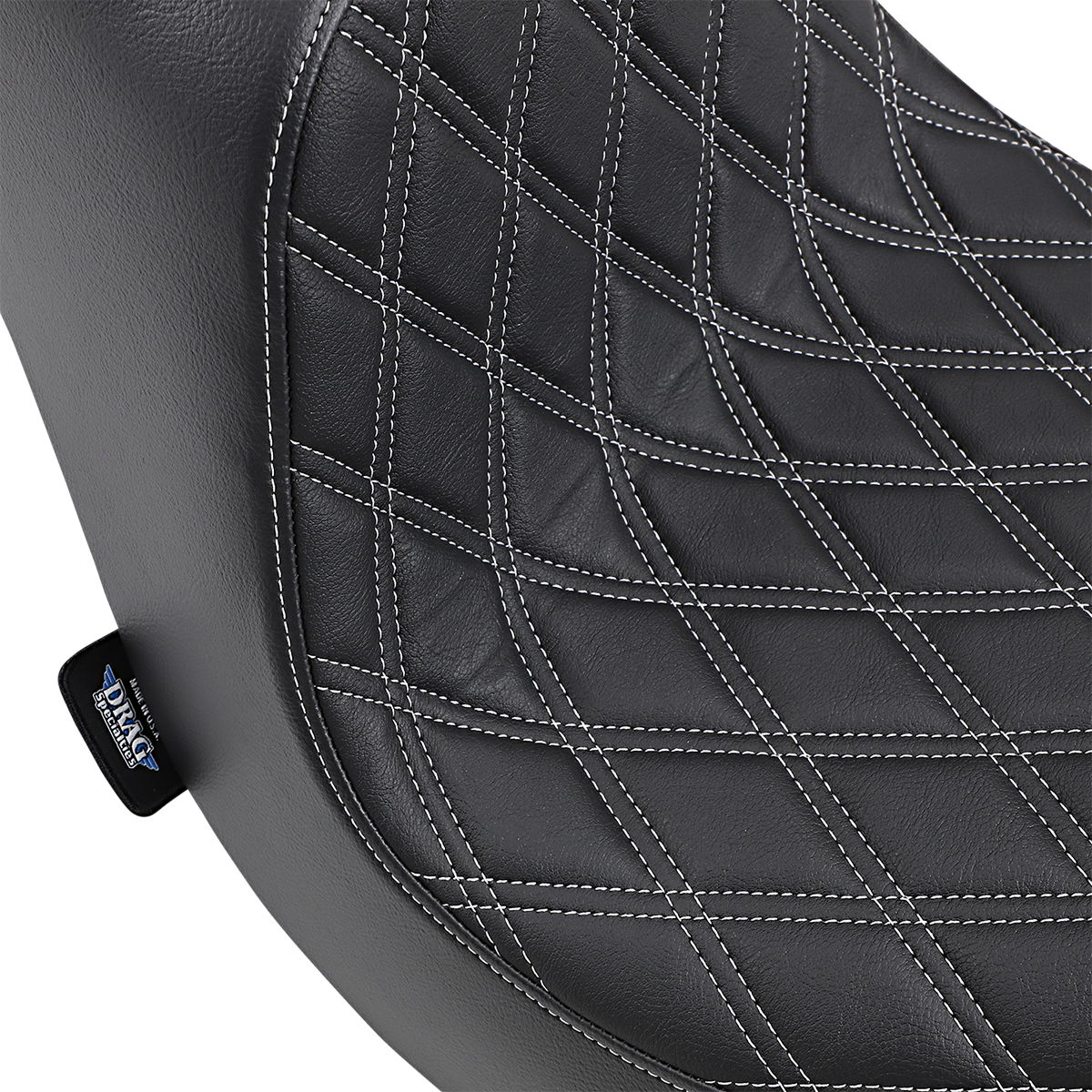 DRAG SPECIALTIES SEATS Predator III Seat - Double Diamond - Silver Stitching - FLFB/S '18-'25 0802-1189