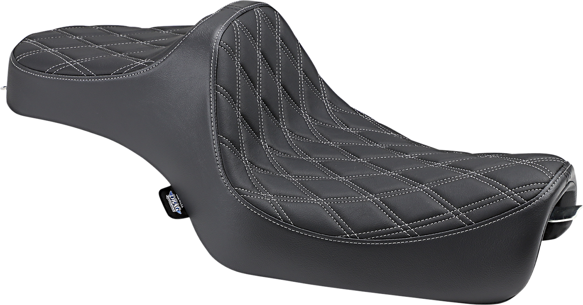 DRAG SPECIALTIES SEATS Predator III Seat - Double Diamond - Silver Stitching - XL '04-'22 0804-0735