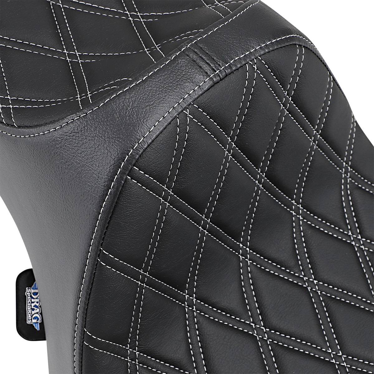 DRAG SPECIALTIES SEATS Predator III Seat - Double Diamond - Silver Stitching - XL '04-'22 0804-0735