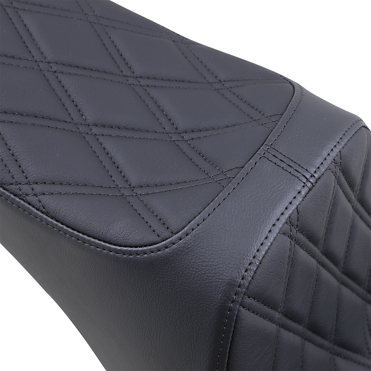 DRAG SPECIALTIES SEATS Predator III 2-Up Seat - Vinyl - Double Diamond - Black Stitching - Softail '06-'17 08021438