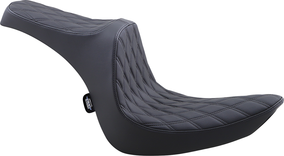DRAG SPECIALTIES SEATS Predator III 2-Up Seat - Vinyl - Double Diamond - Black Stitching - Softail '06-'17 08021438