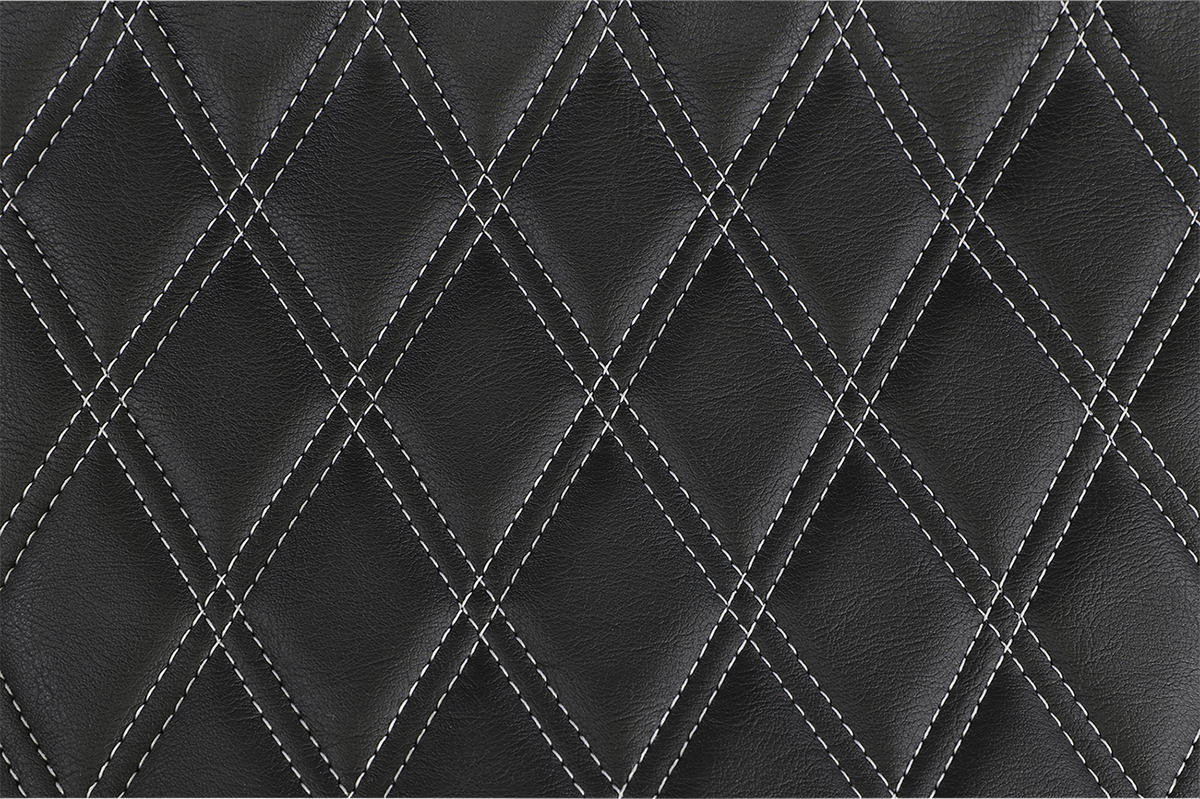 DRAG SPECIALTIES SEATS Extended Reach Predator III Seat - Double Diamond - Black w/ Silver Stitching - FL '99-'07 08011370