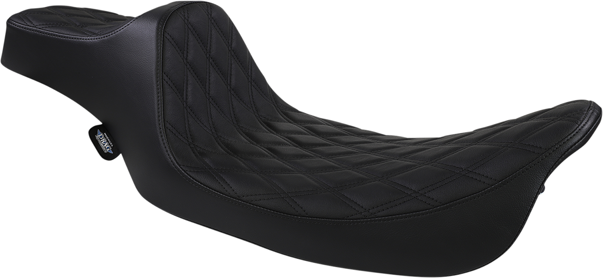 DRAG SPECIALTIES SEATS Extended Reach Predator III Seat - Double Diamond - Black Stitching - FL '99-'07 08011369