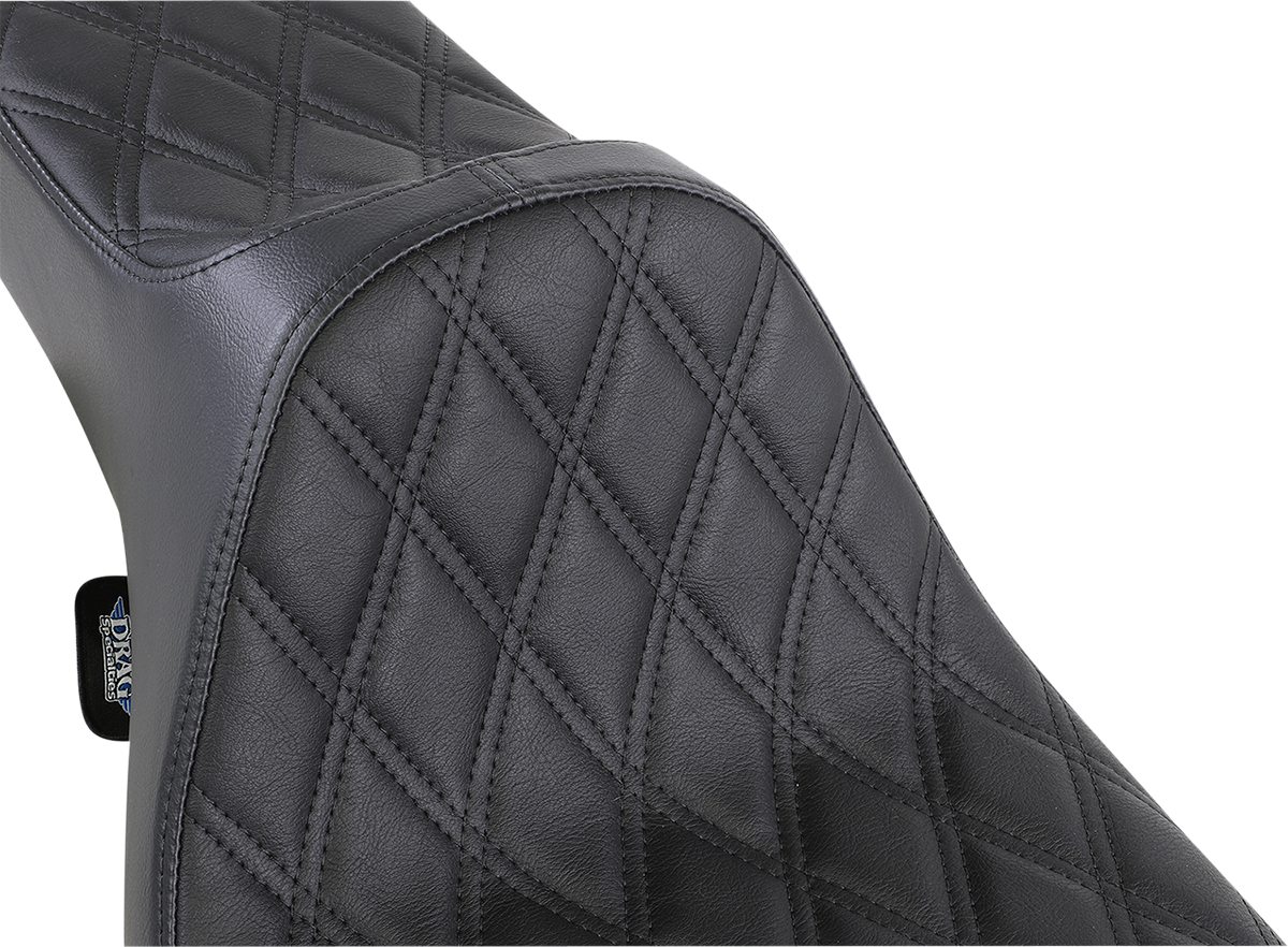 DRAG SPECIALTIES SEATS Extended Reach Predator III Seat - Double Diamond - Black Stitching - FL '99-'07 08011369