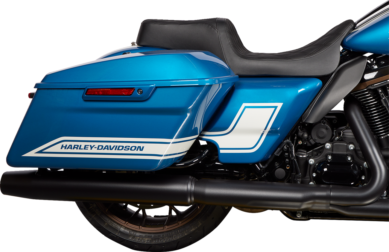 DRAG SPECIALTIES SEATS Predator 1Up Seat - Vinyl - Double Diamond Black Stitch - FLH '08-'23 0801-1483