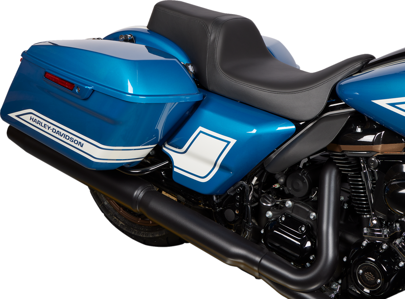 DRAG SPECIALTIES SEATS Predator 1Up Seat - Solar Leather - Black - Smooth - FLH '08-'23 08011493