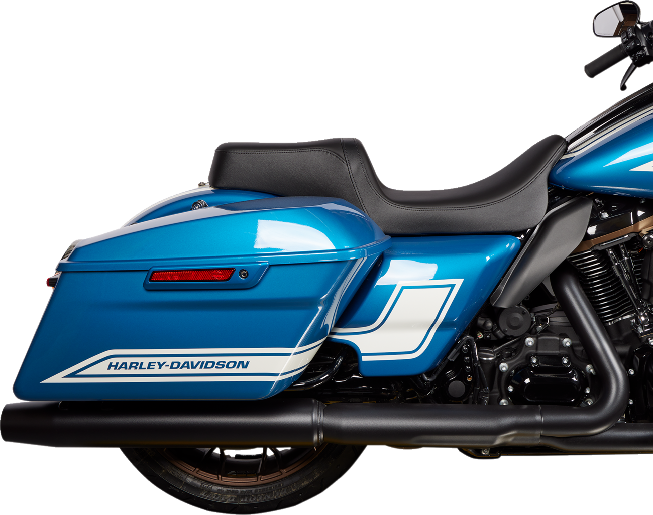 DRAG SPECIALTIES SEATS Predator 1Up Seat - Solar Leather - Black - Smooth - FLH '08-'23 08011493
