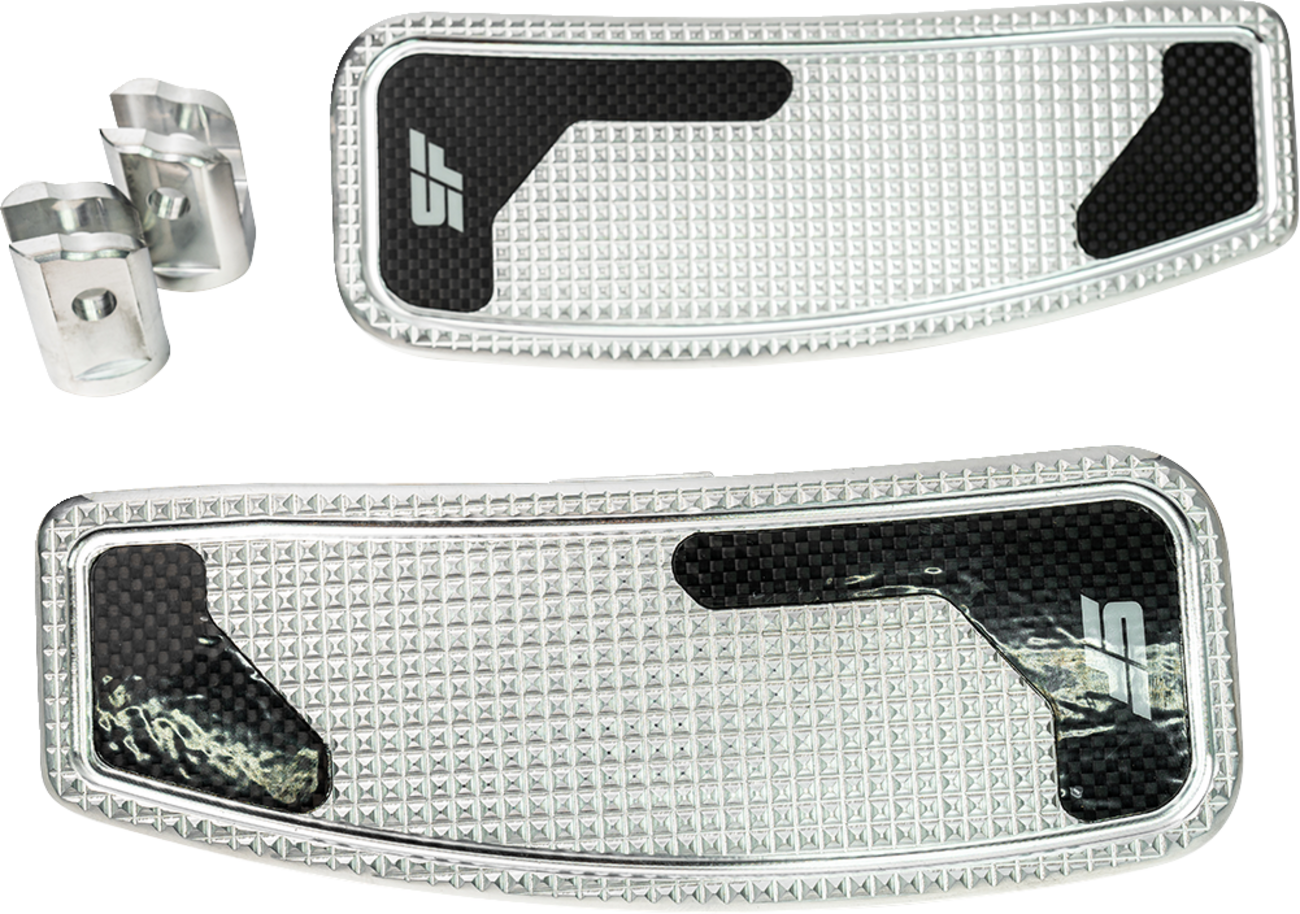 SLYFOX Mini Passenger Floorboards - Black Polished - Softail SF-906-01-2