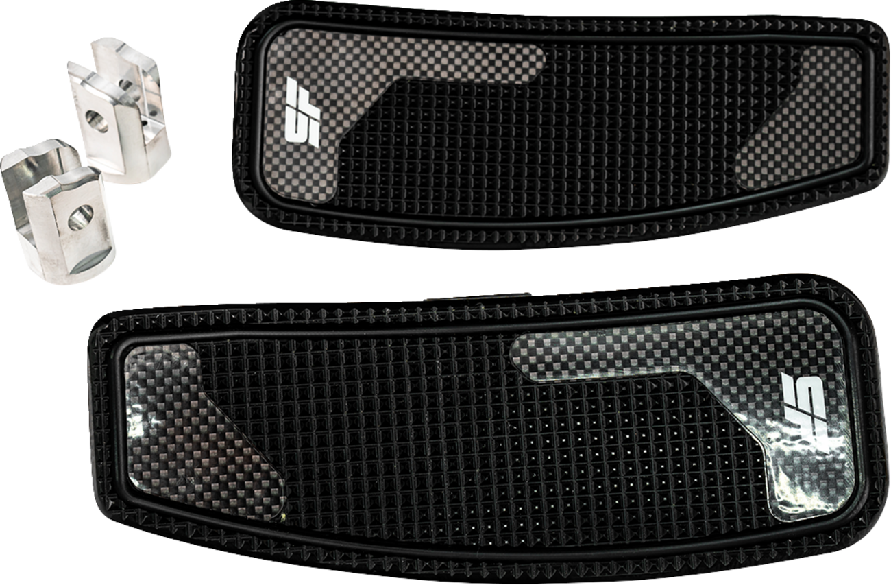 SLYFOX Mini Passenger Floorboards - Black Anodized - Softail SF-906-01-1